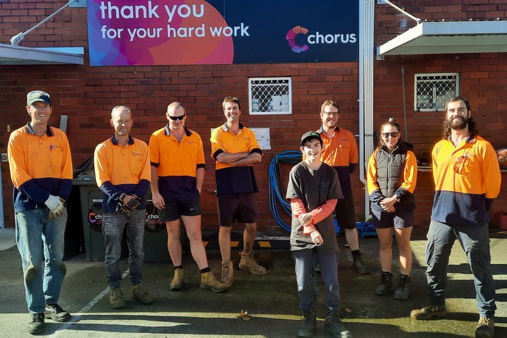 Hannah surrounded by the Chorus Carlisle Gardening team