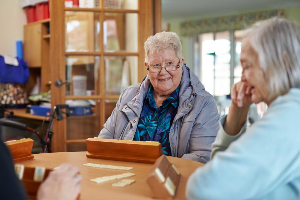 older ladies playing a game